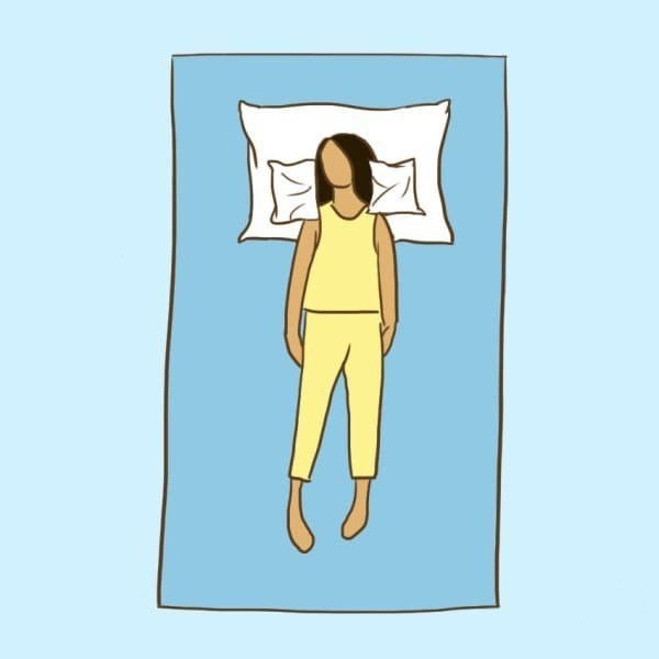 melhor posição para dormir com dor de cabeça